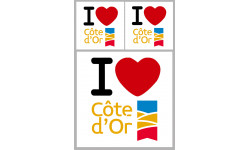 Département La Côte d'Or (21) - 3 autocollants "J'aime" - Autocollant(sticker)